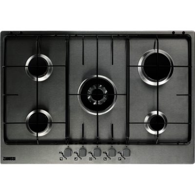 Zanussi ZGG75524SA 75cm 5 Burner Gas Hob in Stainless Steel